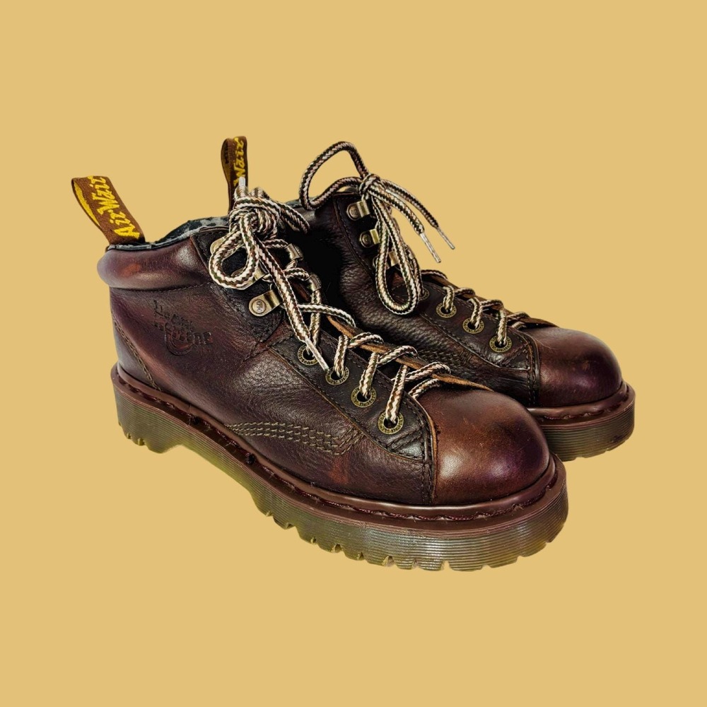 Vintage Doc Martens 8287 Leather Boots, Made in England, Size 6 Mens, 8 Womens